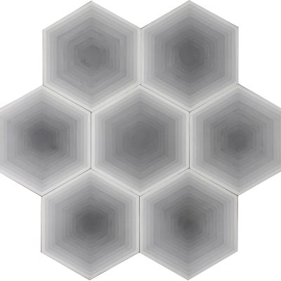 Four Elements hexagon grey scale