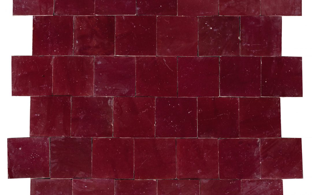 Solid Zellige wall tiles – dark red