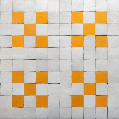 Zellige traditional white + yellow by Marrakech Design