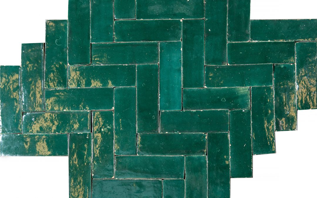 Zellige: Bejmat shape (wall) – garden green
