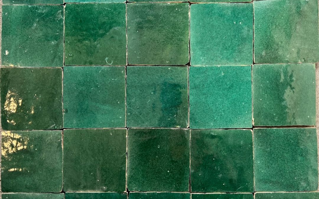 Zellige wall tiles – garden green